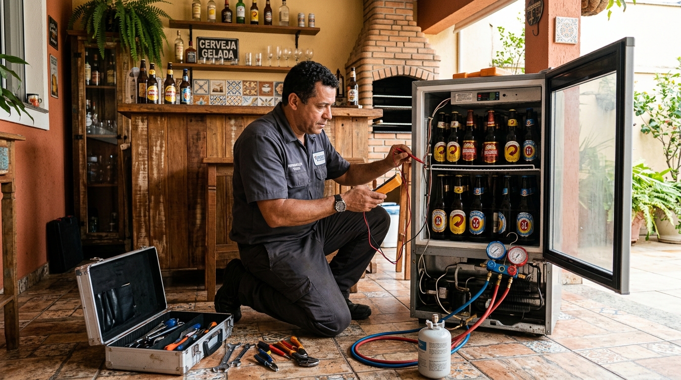 Aplicação de gás refrigerante em cervejeira atendida em Montes Claros‑MG
